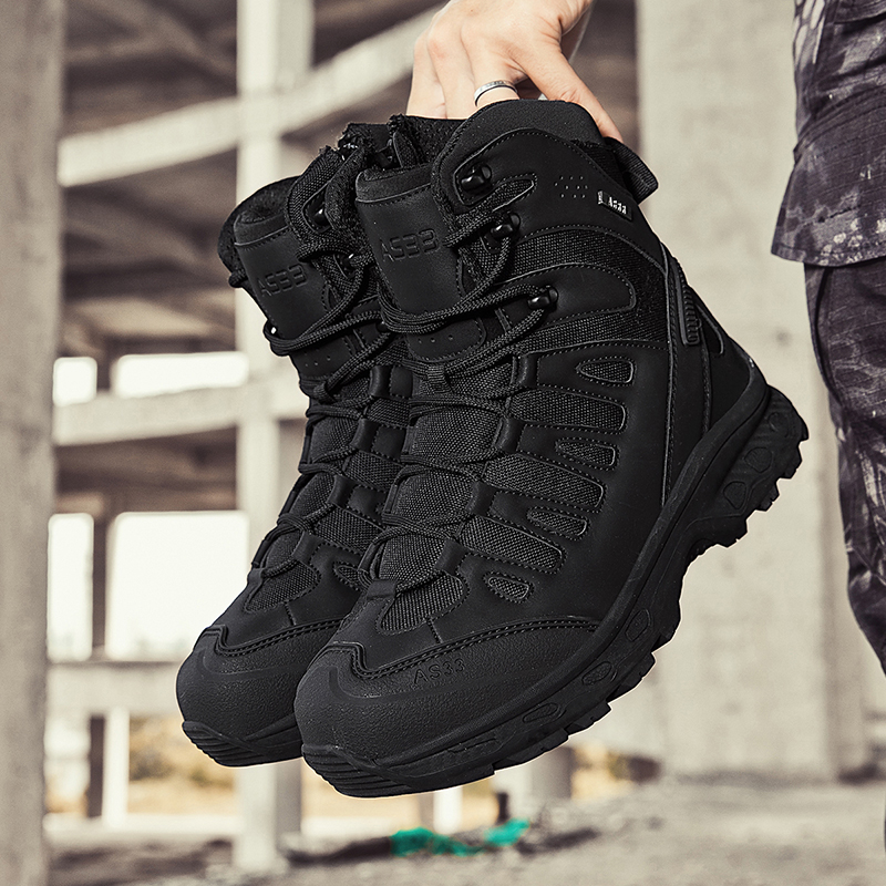 Men'S Shoes For Work - Men Tactical Boots Lace Up Brand