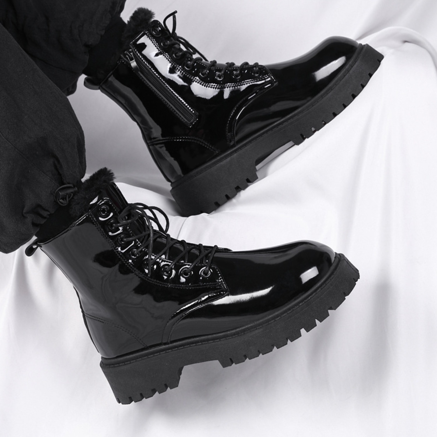 Men's warm plush high-top boot - đánh giá và giá Men'S Shoes For Work