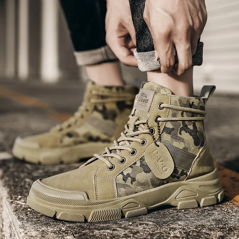 High-Top Boots for Men Autumn  - đánh giá và giá Men'S Shoes For Work