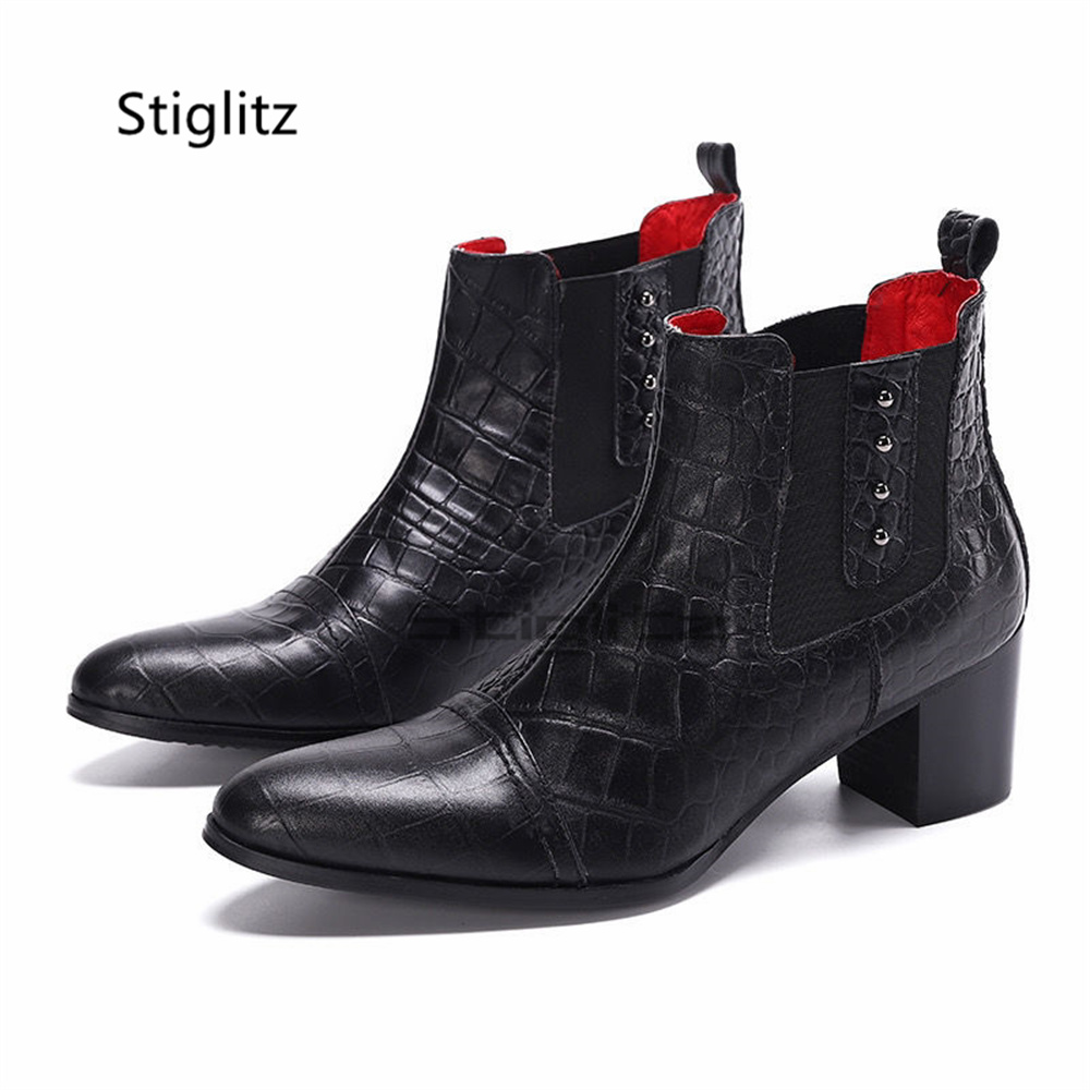 Retro High Heels Chelsea Boots - đánh giá và giá Men Shoes Size 11