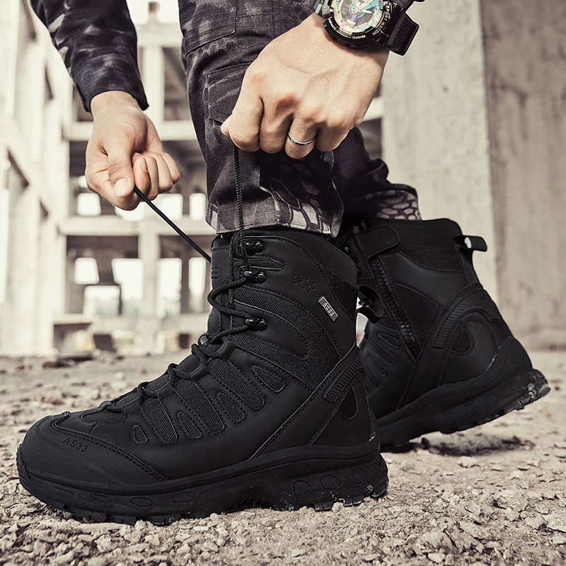 Men Tactical Boots Lace Up Bra - đánh giá và giá Men'S Shoes For Work